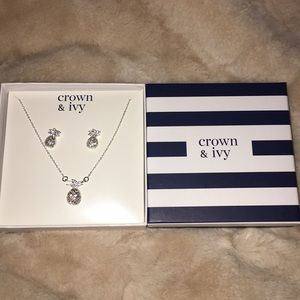 Pineapple earring and necklace set